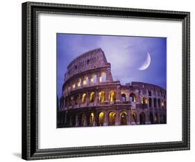 The Colosseum at Night, Rome, Italy-Terry Why-Framed Photographic Print