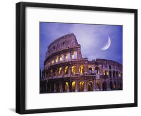 The Colosseum at Night, Rome, Italy-Terry Why-Framed Photographic Print