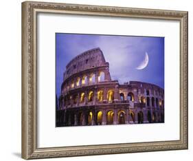 The Colosseum at Night, Rome, Italy-Terry Why-Framed Photographic Print