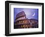 The Colosseum at Night, Rome, Italy-Terry Why-Framed Photographic Print