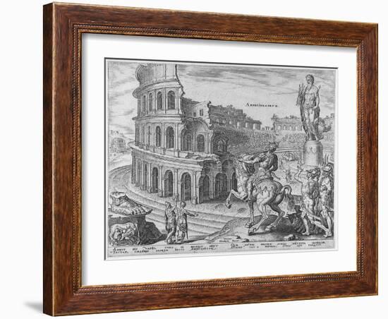 The Colosseum at Rome after Maarten Van Heemskerck, 1572-Philipp Galle-Framed Giclee Print