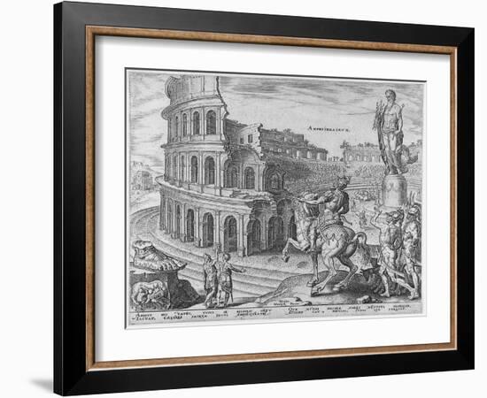 The Colosseum at Rome after Maarten Van Heemskerck, 1572-Philipp Galle-Framed Giclee Print