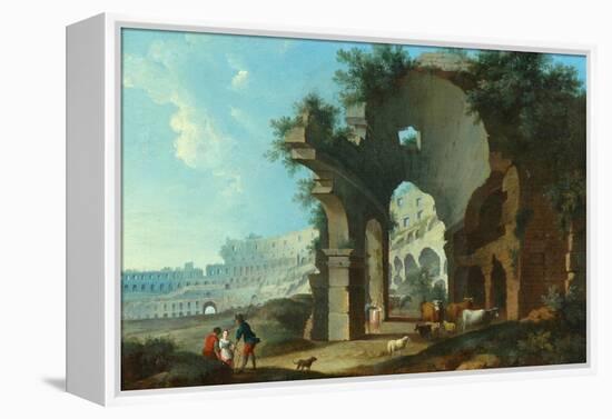 The Colosseum at Rome-Hendrik Van Lint-Framed Premier Image Canvas