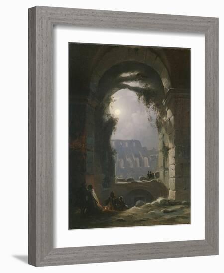 The Colosseum in the Night, Early 1830S-Carl Gustav Carus-Framed Giclee Print