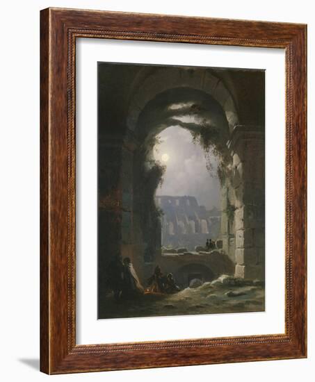 The Colosseum in the Night, Early 1830S-Carl Gustav Carus-Framed Giclee Print