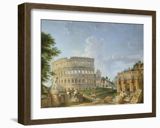 The Colosseum, Rome-Giovanni Paolo Pannini-Framed Giclee Print