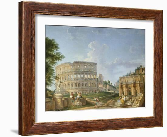 The Colosseum, Rome-Giovanni Paolo Pannini-Framed Giclee Print