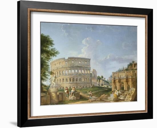 The Colosseum, Rome-Giovanni Paolo Pannini-Framed Giclee Print