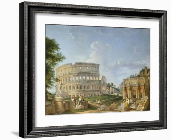 The Colosseum, Rome-Giovanni Paolo Pannini-Framed Giclee Print