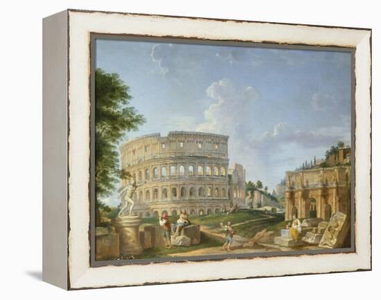 The Colosseum, Rome-Giovanni Paolo Pannini-Framed Premier Image Canvas