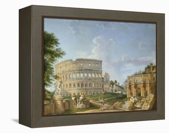 The Colosseum, Rome-Giovanni Paolo Pannini-Framed Premier Image Canvas