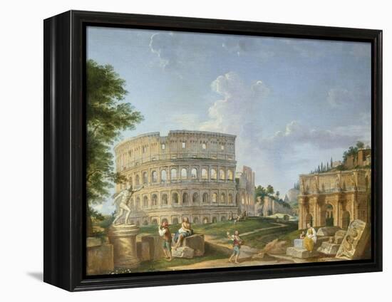 The Colosseum, Rome-Giovanni Paolo Pannini-Framed Premier Image Canvas