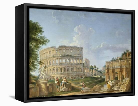 The Colosseum, Rome-Giovanni Paolo Pannini-Framed Premier Image Canvas