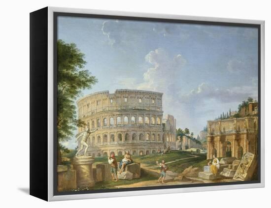 The Colosseum, Rome-Giovanni Paolo Pannini-Framed Premier Image Canvas