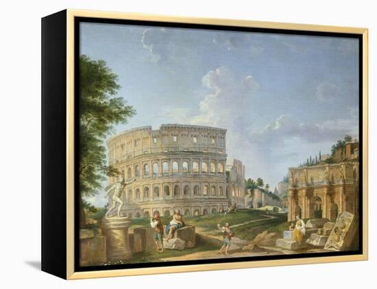 The Colosseum, Rome-Giovanni Paolo Pannini-Framed Premier Image Canvas