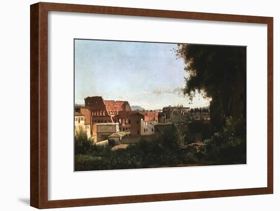 The Colosseum: View from the Farnese Gardens, Rome, 1826-Jean-Baptiste-Camille Corot-Framed Giclee Print