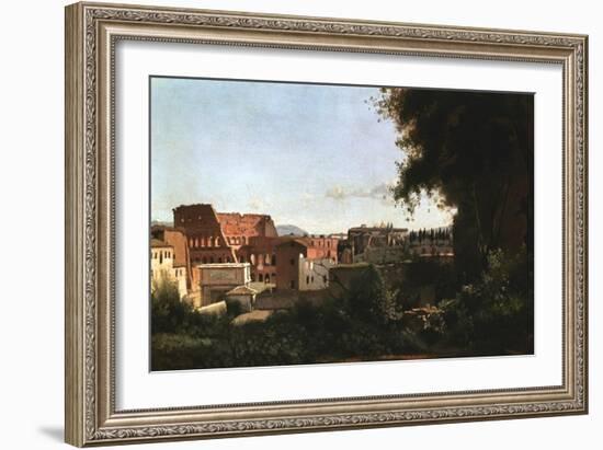 The Colosseum: View from the Farnese Gardens, Rome, 1826-Jean-Baptiste-Camille Corot-Framed Giclee Print