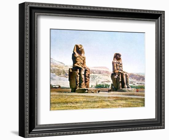 The Colossi of Memnon, Egypt, 20th Century-null-Framed Giclee Print