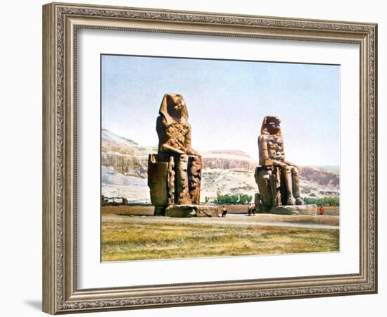 The Colossi of Memnon, Egypt, 20th Century-null-Framed Giclee Print