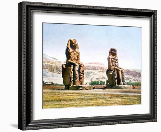 The Colossi of Memnon, Egypt, 20th Century-null-Framed Giclee Print