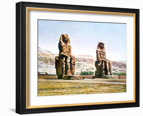 The Colossi of Memnon, Egypt, 20th Century-null-Framed Giclee Print