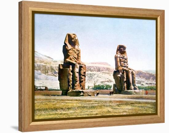 The Colossi of Memnon, Egypt, 20th Century-null-Framed Premier Image Canvas