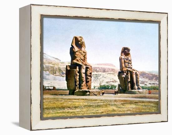 The Colossi of Memnon, Egypt, 20th Century-null-Framed Premier Image Canvas