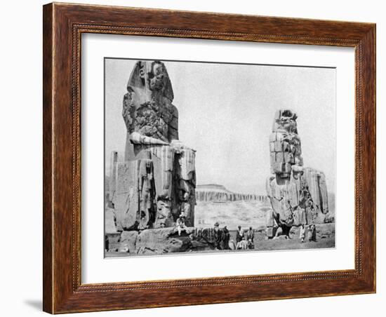 The Colossi of Memnon, Luxor (Thebe), Egypt, C1922-null-Framed Giclee Print