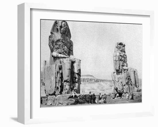 The Colossi of Memnon, Luxor (Thebe), Egypt, C1922-null-Framed Giclee Print