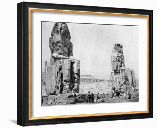 The Colossi of Memnon, Luxor (Thebe), Egypt, C1922-null-Framed Giclee Print