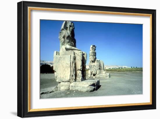 The Colossi of Memnon, Luxor West Bank, Egypt, C1400 Bc-CM Dixon-Framed Photographic Print