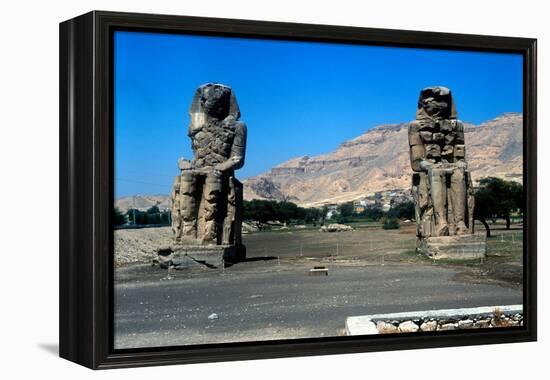 The Colossi of Memnon, Near the Valley of the Kings, Egypt, 14th Century Bc-null-Framed Premier Image Canvas