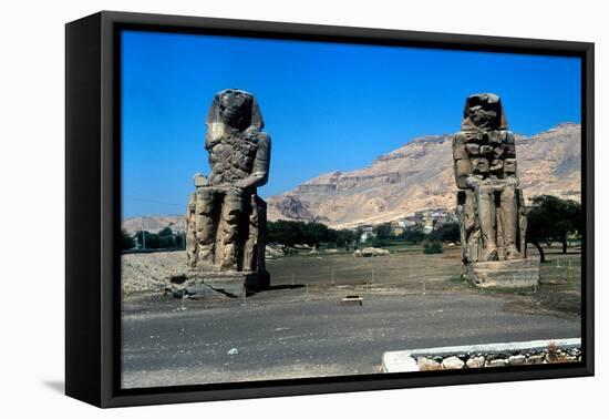 The Colossi of Memnon, Near the Valley of the Kings, Egypt, 14th Century Bc-null-Framed Premier Image Canvas