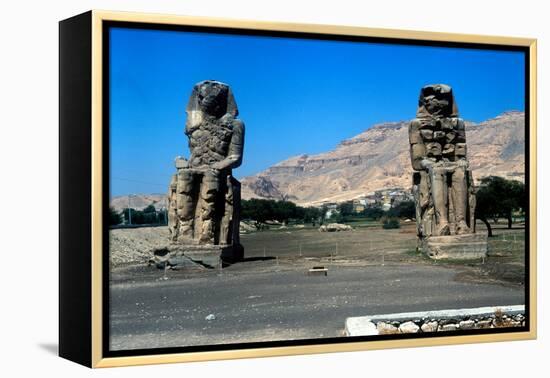 The Colossi of Memnon, Near the Valley of the Kings, Egypt, 14th Century Bc-null-Framed Premier Image Canvas