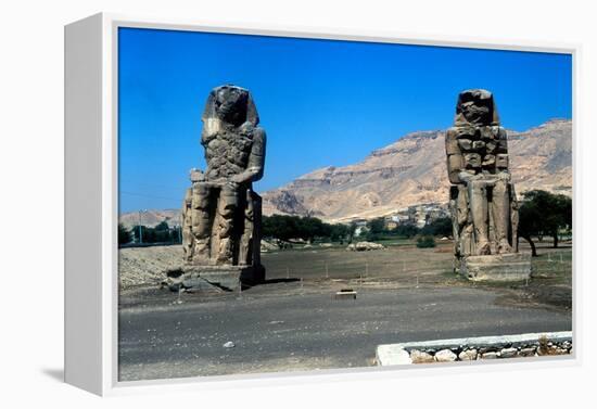 The Colossi of Memnon, Near the Valley of the Kings, Egypt, 14th Century Bc-null-Framed Premier Image Canvas