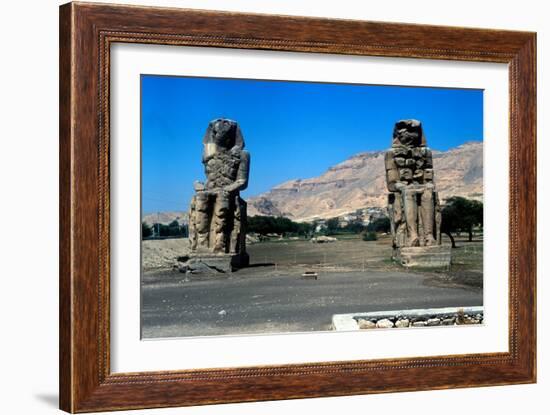 The Colossi of Memnon, Near the Valley of the Kings, Egypt, 14th Century Bc-null-Framed Photographic Print