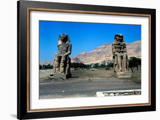 The Colossi of Memnon, Near the Valley of the Kings, Egypt, 14th Century Bc-null-Framed Photographic Print