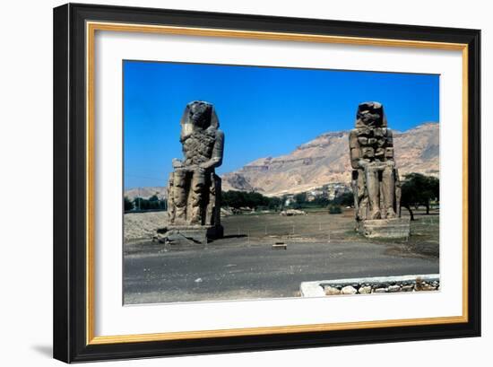 The Colossi of Memnon, Near the Valley of the Kings, Egypt, 14th Century Bc-null-Framed Photographic Print