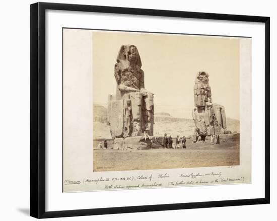 The Colossi of Memnon, Statues of Amenhotep III, XVIII Dynasty, c.1375-1358 BC-Francis Bedford-Framed Photographic Print