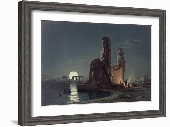 The Colossi of Memnon, Thebes, c.1872-Carl Friedrich Heinrich Werner-Framed Giclee Print