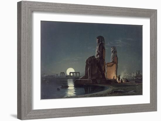 The Colossi of Memnon, Thebes, c.1872-Carl Friedrich Heinrich Werner-Framed Giclee Print