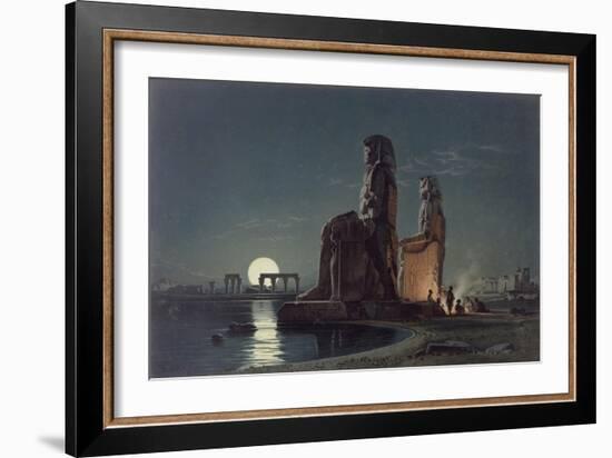 The Colossi of Memnon, Thebes, c.1872-Carl Friedrich Heinrich Werner-Framed Giclee Print