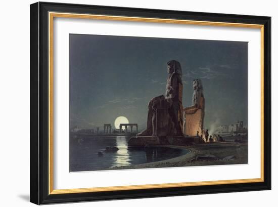The Colossi of Memnon, Thebes, c.1872-Carl Friedrich Heinrich Werner-Framed Giclee Print