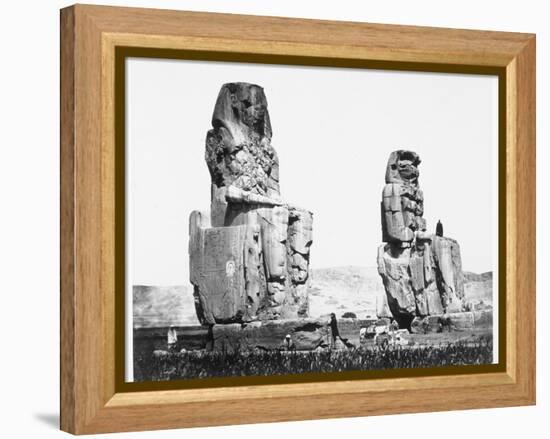 The Colossi of Memnon, Thebes, Egypt, 1860-Francis Frith-Framed Premier Image Canvas