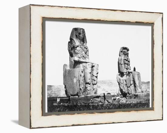 The Colossi of Memnon, Thebes, Egypt, 1860-Francis Frith-Framed Premier Image Canvas