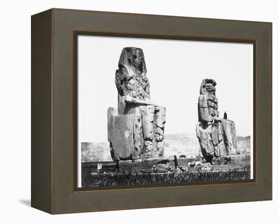 The Colossi of Memnon, Thebes, Egypt, 1860-Francis Frith-Framed Premier Image Canvas