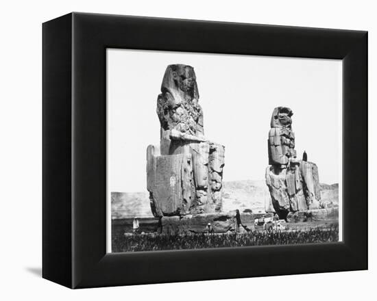 The Colossi of Memnon, Thebes, Egypt, 1860-Francis Frith-Framed Premier Image Canvas