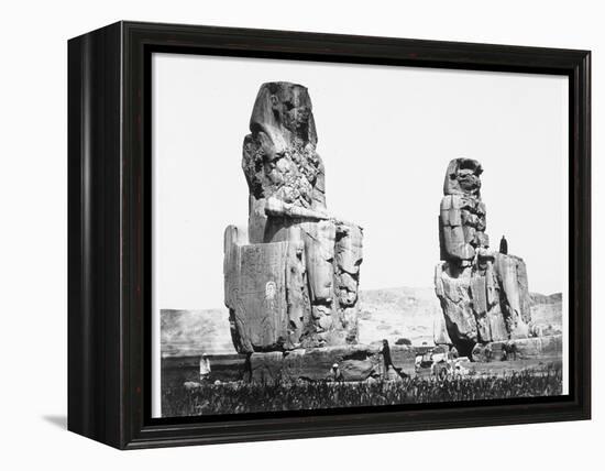 The Colossi of Memnon, Thebes, Egypt, 1860-Francis Frith-Framed Premier Image Canvas