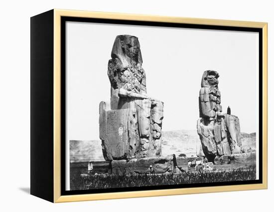 The Colossi of Memnon, Thebes, Egypt, 1860-Francis Frith-Framed Premier Image Canvas