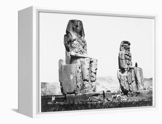 The Colossi of Memnon, Thebes, Egypt, 1860-Francis Frith-Framed Premier Image Canvas